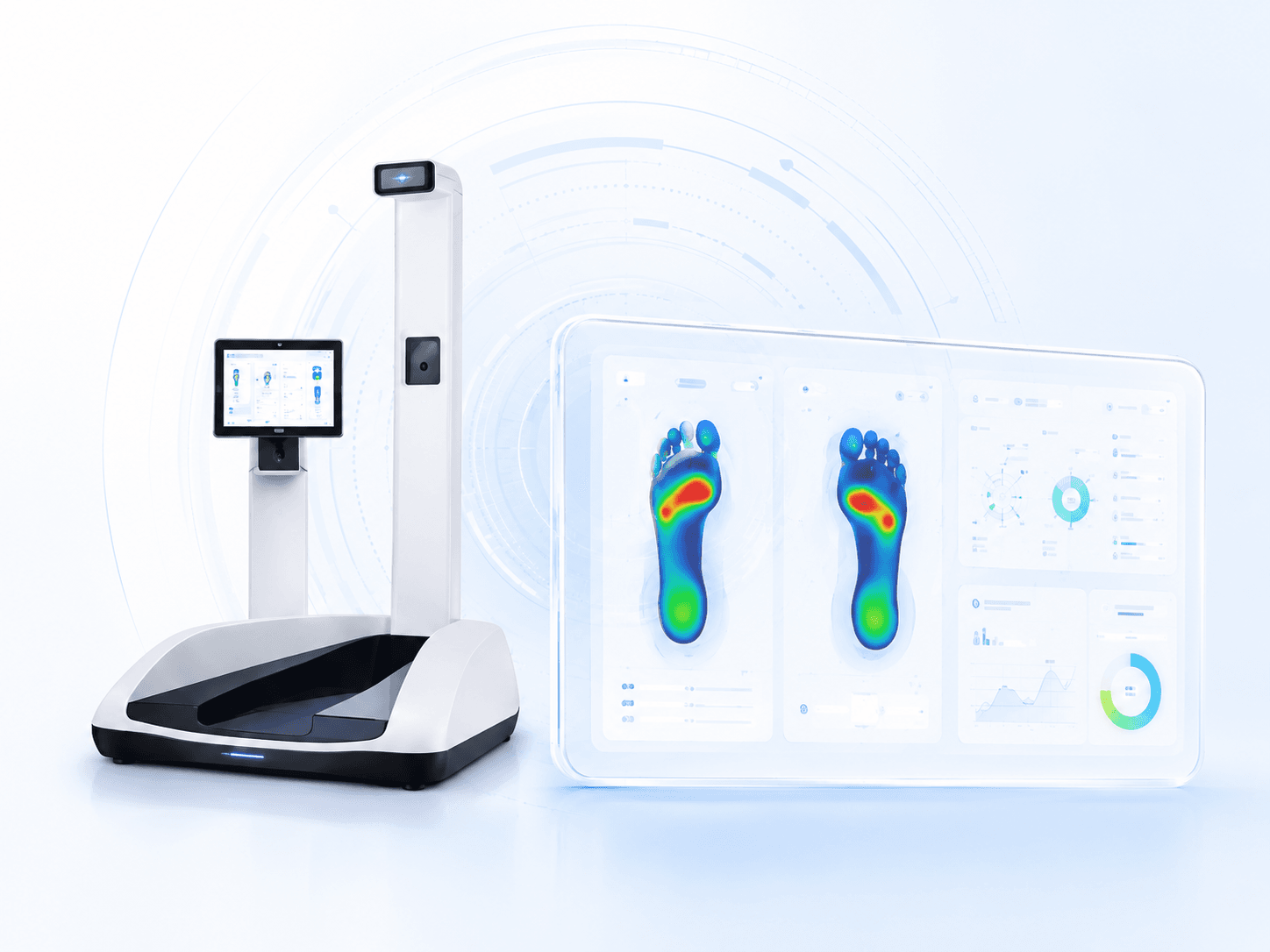 N-Stride Insight foot analysis equipment and pressure dashboard
