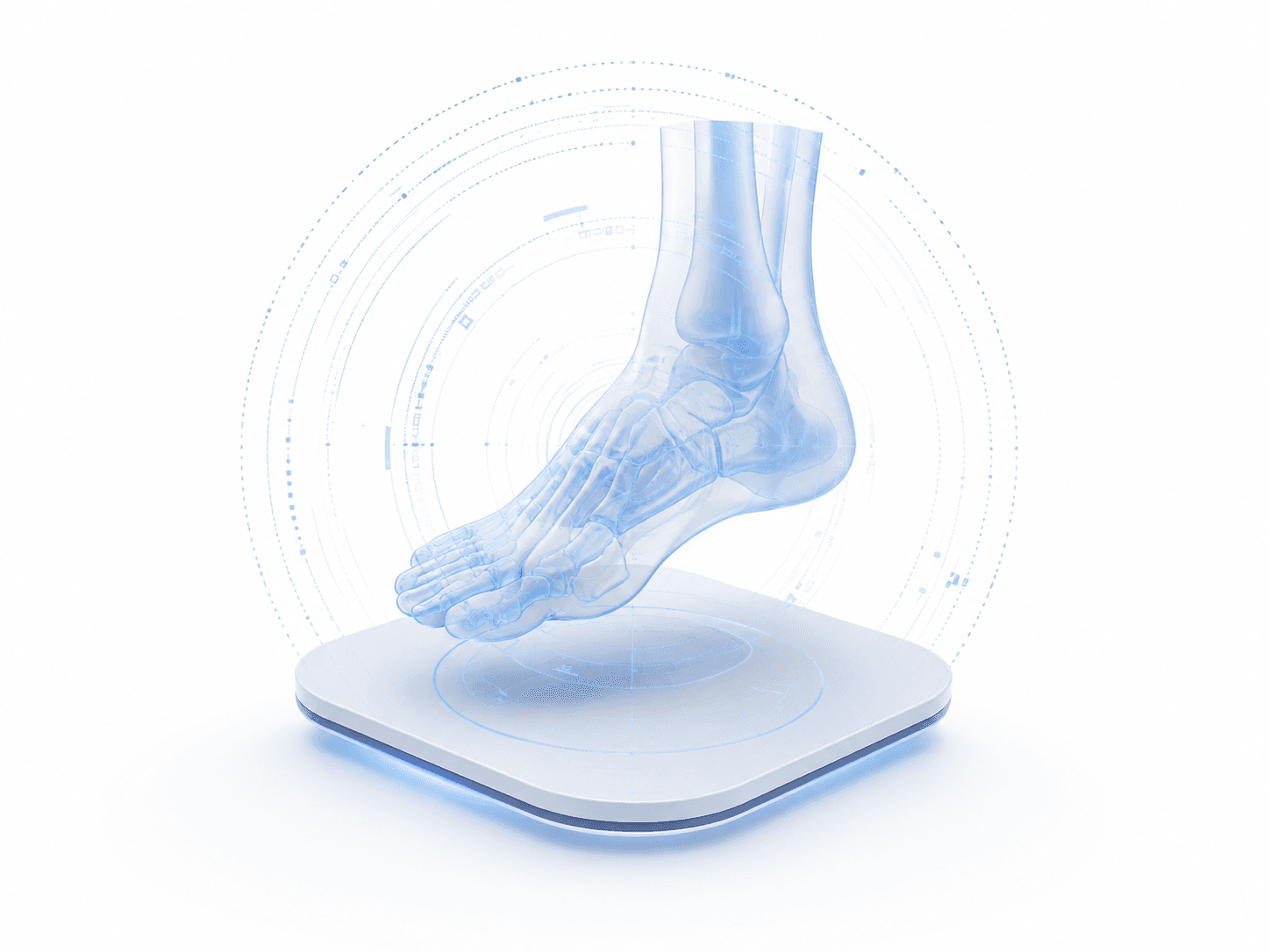 Foot scan platform diagnostic visualization