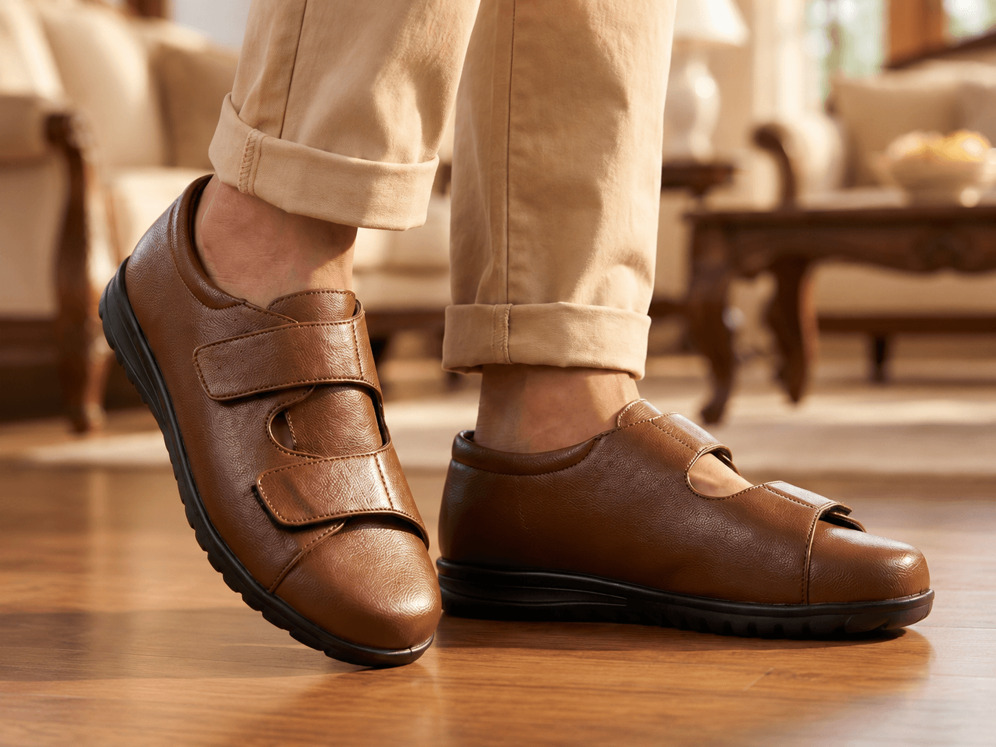 Therapeutic footwear worn indoors